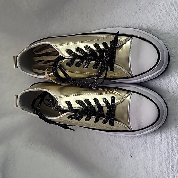 Mks Shoes - New MKs Gold Platform Sneakers